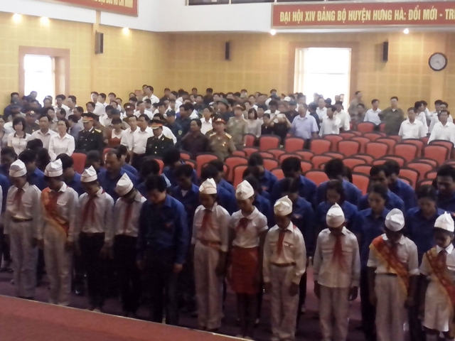 Đoàn thanh niên huyện Hưng Hà tham gia Lễ viếng Đại Tướng Võ Nguyên Giáp