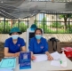 Màu áo xanh tình nguyện góp sức trong tuyến đầu phòng chống dịch Covid 19