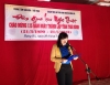 Đồng chí Đinh Thị The – Phó Bí Thư Thường trực Huyện đoàn phát biểu tại “Đêm giao lưu nghệ thuật”