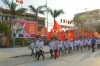 Đoàn viên thanh niên xã Minh Khai tuyên truyền cổ động bầu cử đại biểu Quốc hội khóa XIV và đại biểu HĐND các cấp nhiệm kỳ 2016 - 2021
